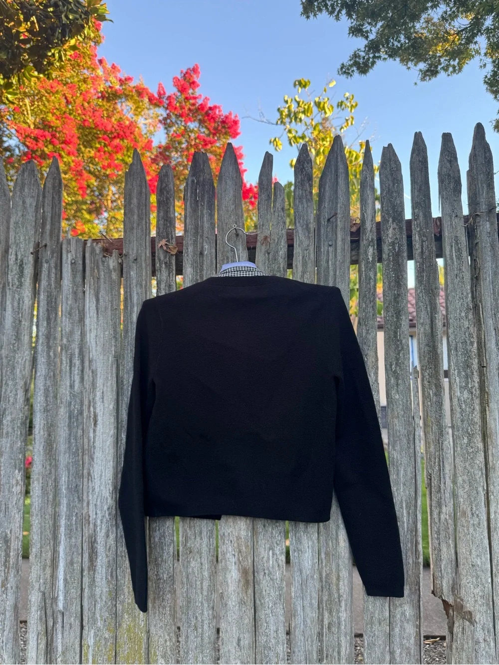 J. Crew Black Crewneck Button Cardigan